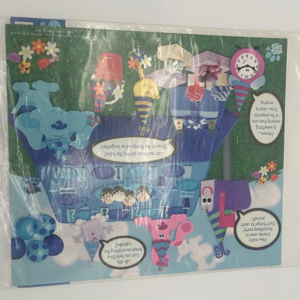 NIP Blues Clues Part Paper Activity  Placemats Set Of 8 Vintage 1999
